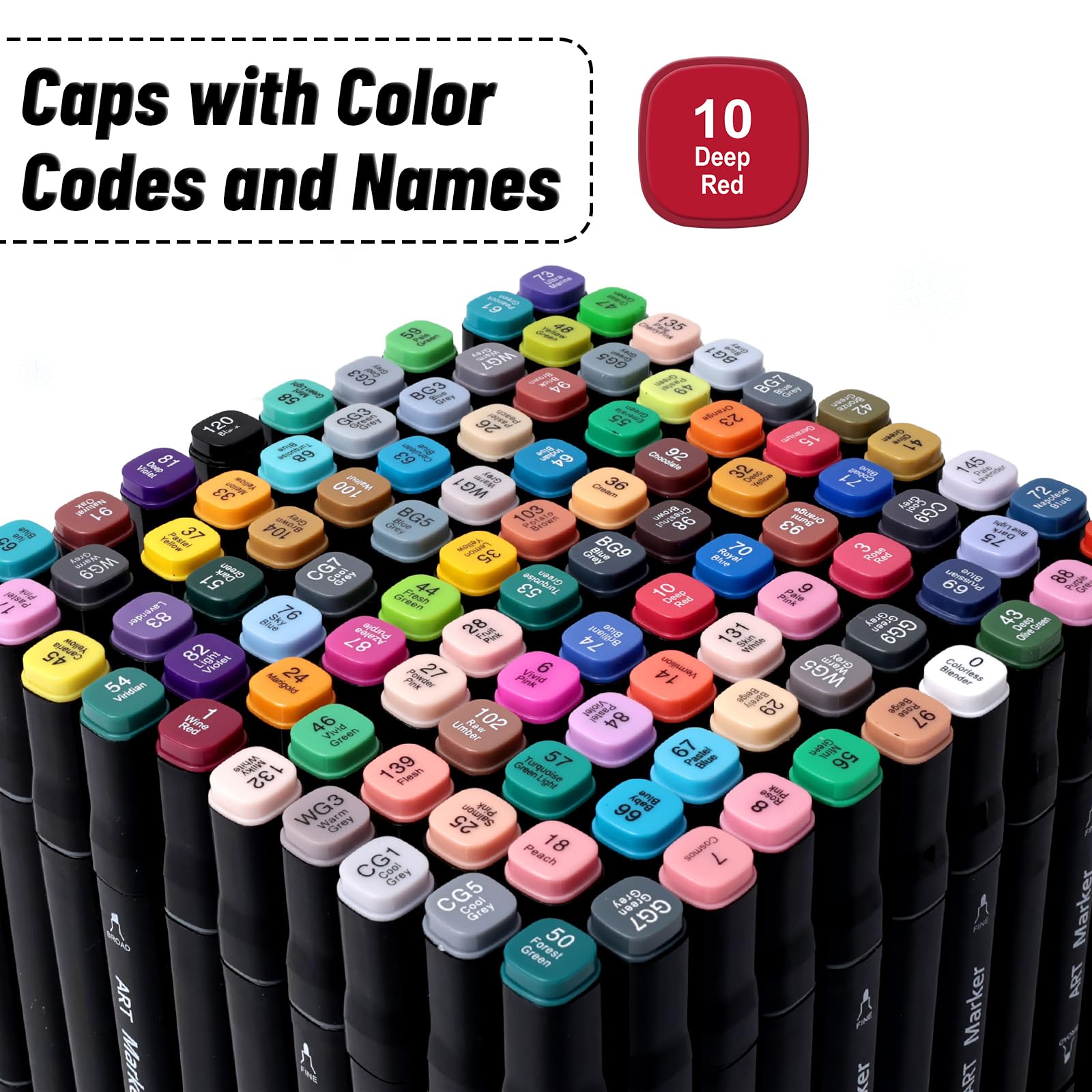 100 Colors Alcohol Markers Set, Dual Tip Drawing Markers for Adult, Permanent Alcohol-Based Markers Perfect for Coloring, Gifting and Illustration