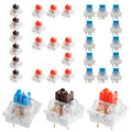 Tzdxfgl 150 PCS Mechanical Keyboard Switches, 3 PIN Blue Red Brown Tactile Switches, Dustproof Clicky Switch, Keyboard Clicker Keys Replacement for Mechanical Gaming Keyboards and Typing