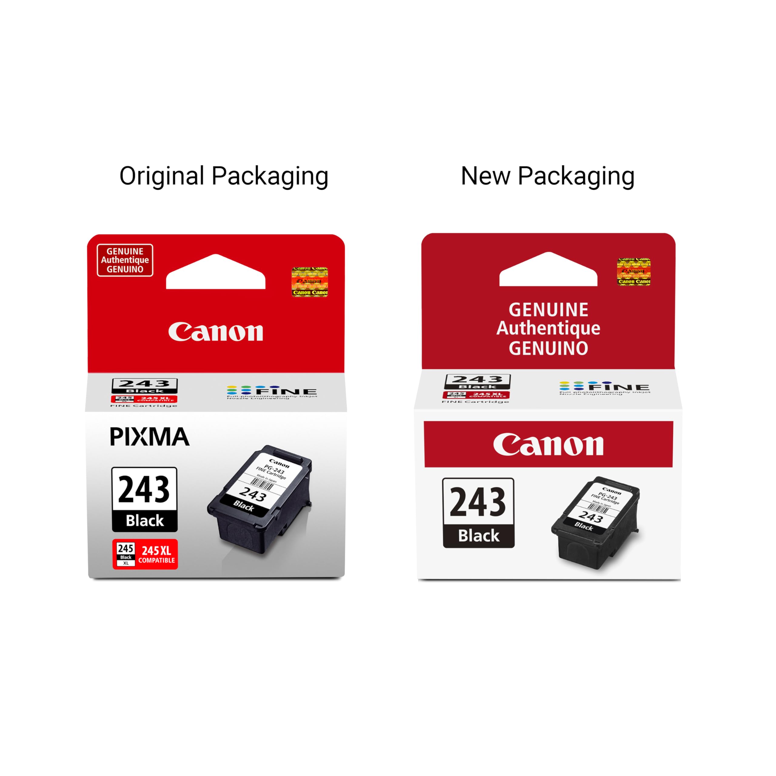 Canon PG-243 Black Ink Cartridge Compatible to printer iP2820 MX492, MG2420, MG2520, MG2920, MG2922, MG2924 MG3020, MG2525, TS3120, TS302, TS202 and TR4520