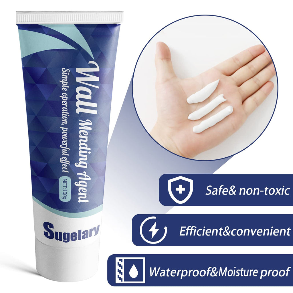 Drywall Repair Kits, 2 Pcs Spackle Wall Repair Kit, Wall Surface Spackle Paste, Wall Mending Agent, Quick Solution to Fix The Holes Wherever Home Wall Also Works on Plaster