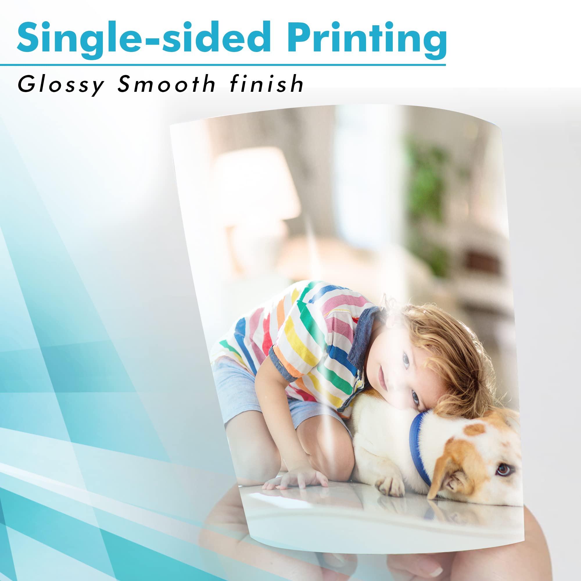 Koala Glossy Inkjet Photo Paper Thick 8.5X11 Inches 100 Sheets 54lb for Inkjet Printer DYE Ink for Family Photos Letter Size Picture Paper 200gsm