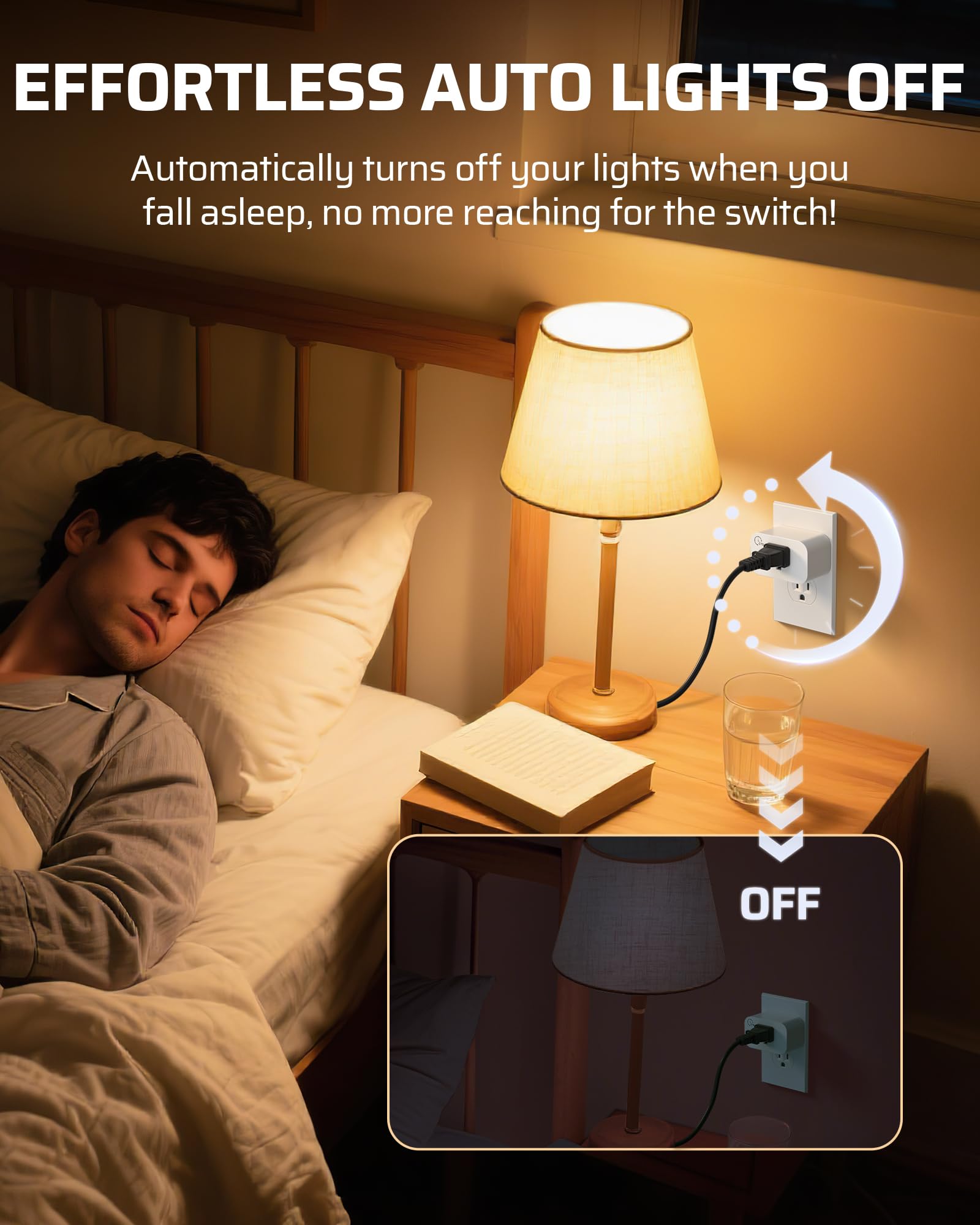 DEWENWILS Wireless Remote Control Outlet with Timer, Indoor Remote Timer Outlet, No Interference No Wiring, 15A/1875W 100FT RF Range, Countdown Light Switch for Lamp, Fan, Christmas Decor