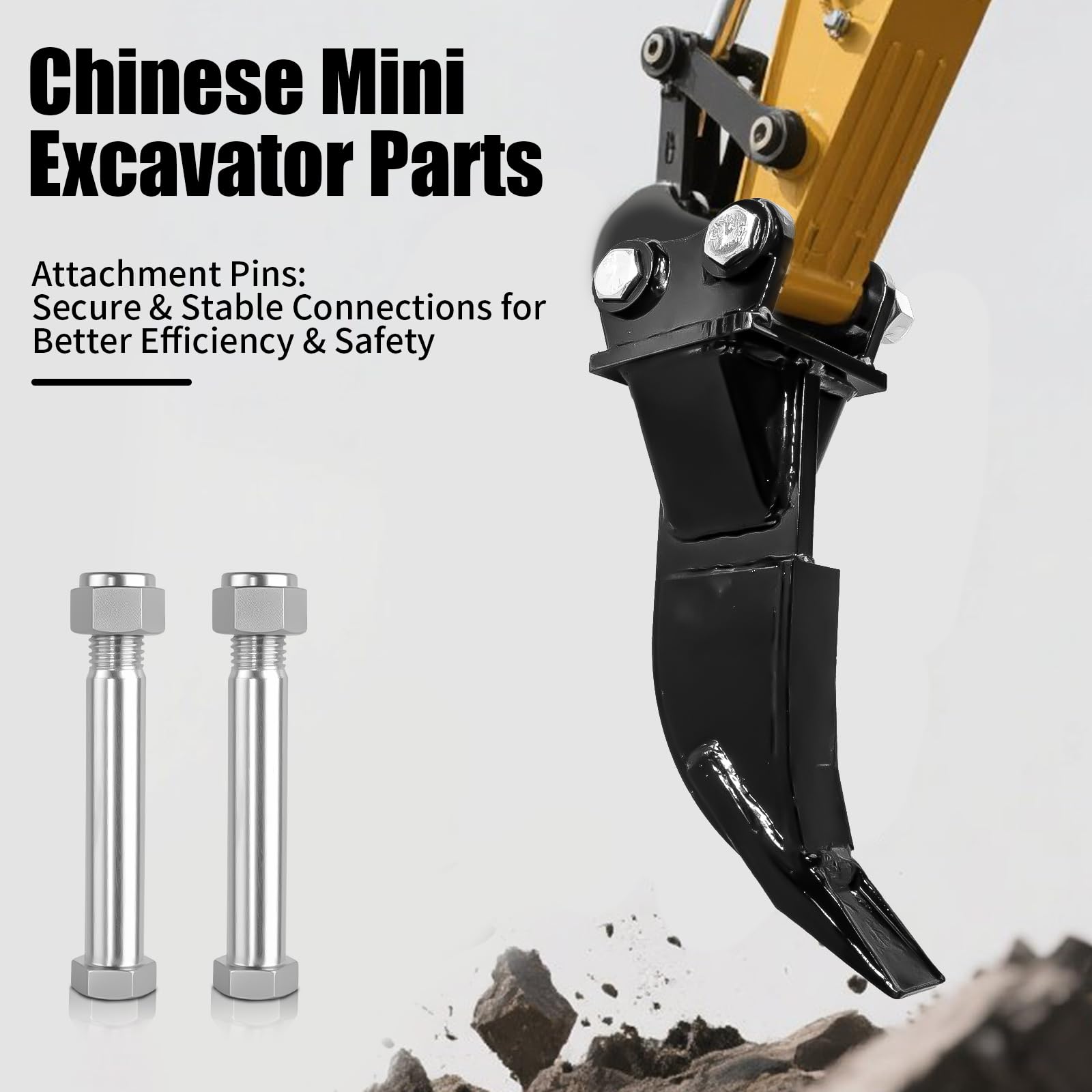 Mini Excavator Pins 0.98in/25mm,Replaceable Small Digger Attachments Link pin, Mini Excavator Auger Pin for Backhoe Accessories
