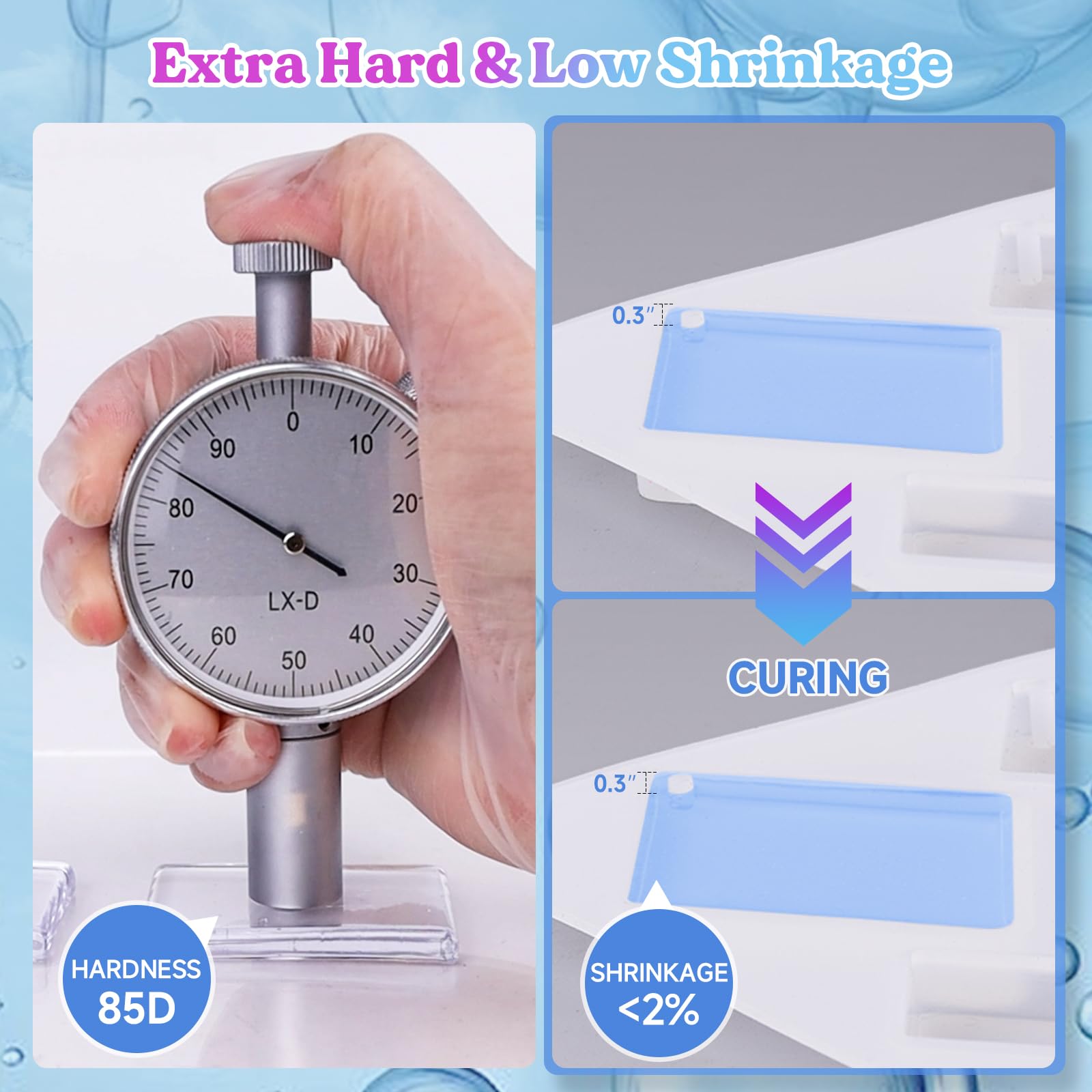 LET'S RESIN UV Resin Kit, 300g Low Viscosity Crystal Clear Hard Type for Craft Jewelry Making, Casting, Molds - Quick-Curing & Low Shrinkage