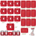 20 Pack Wall Mount Battery Holders and Tool Hangers for Milwaukee 18V Power Tools, 10 Pack Battery Mounts Dock Rack Fit for 18V Batteries, 10 Pack Drill Tool Storage Holder(w/60 Screws)