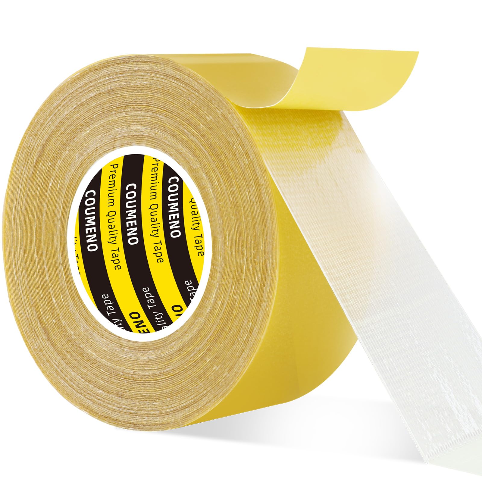 COUMENO Double Sided Tape Heavy Duty?Multipurpose Non-Marking Tape for Home Decor, Office,Super Sticky Clear Tape 1.8inX 33FT
