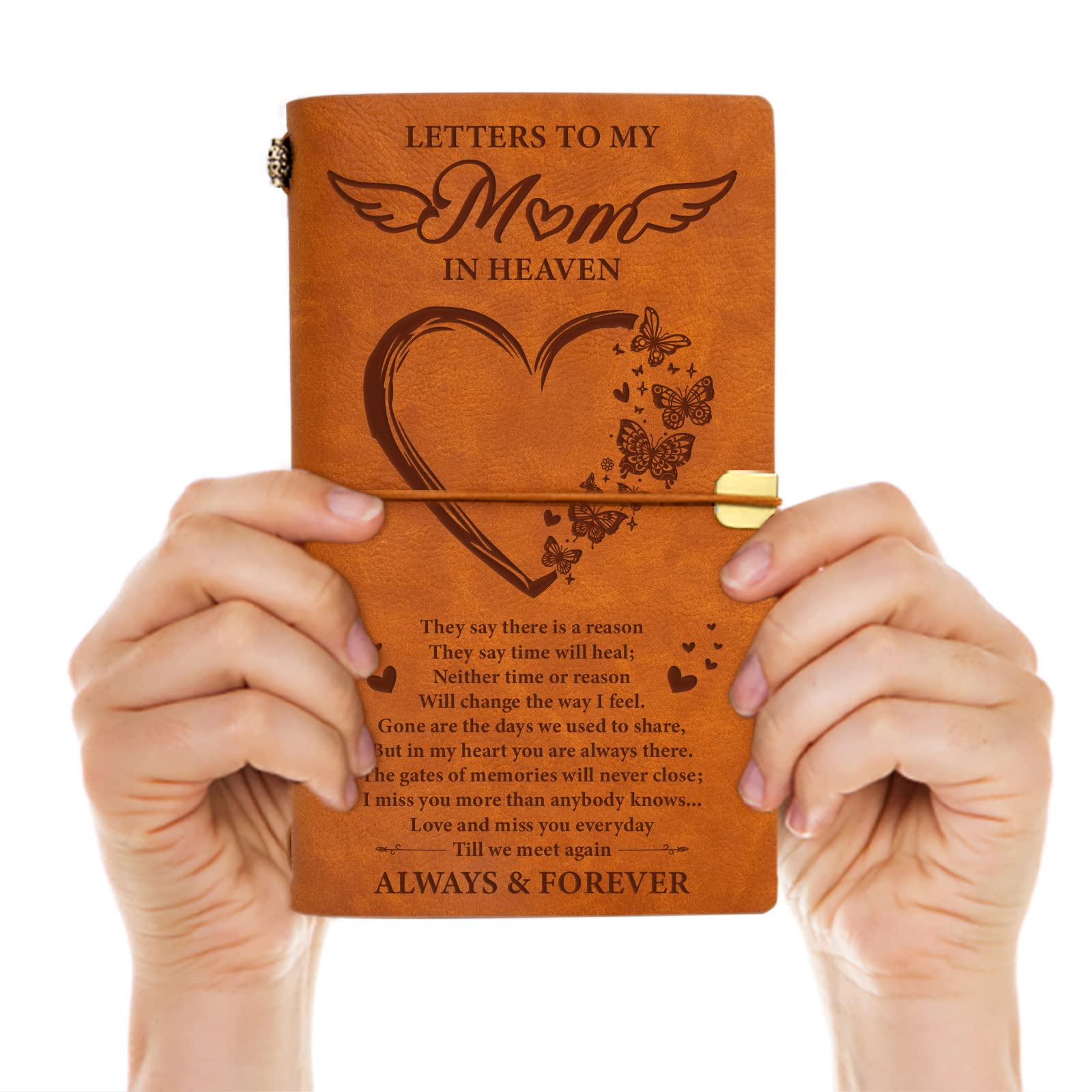 Memorial Gifts for Loss of Mom, Letter to Mom in Heaven Leather Journal, Sympathy Gifts for Loss of Mom, In Memory of Mom, Mom Memorial Gifts, Bereavement Remembrance Condolence Gifts for Loss of Mom