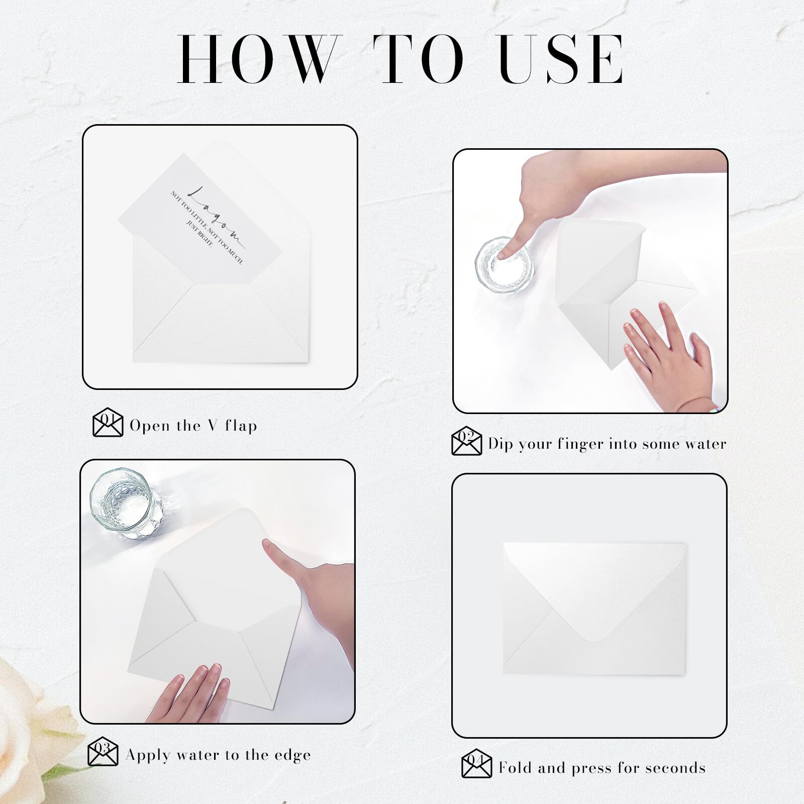 Shimmer Shiny White Envelopes 5.25 x 7.25 inches 100 PCS, Goefun A7 Euro V Flap Envelopes with Gummed Seal for 5 x 7 Cards, Wedding, Baby Showers, Birthday, Graduation