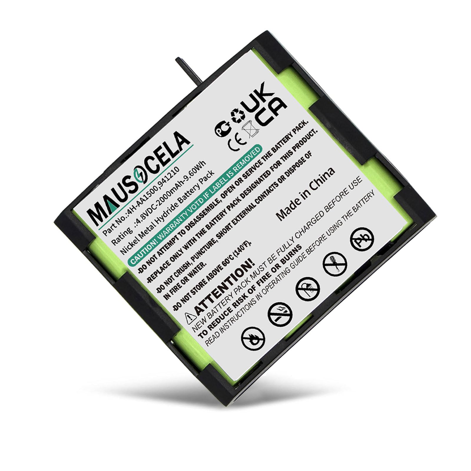 MAUSOCELA 2000mAh Replacement Comp'ex 4H-AA1500 Battery, Compatible with Sport Elite, Voor Fit 1.0, Fit 3.0, SP 2.0, SP 4.0, Elite 2.0, Physio 5, Mi-Theta 600, Theta 500, Rehab 400 Battery