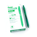 Pentel EnerGel X Retractable Liquid Gel Rollerball Pen, Everyday Use, Office Supplies, School Supplies, 0.7mm Medium Point, Green Ink, BL107-D, Box Of 12