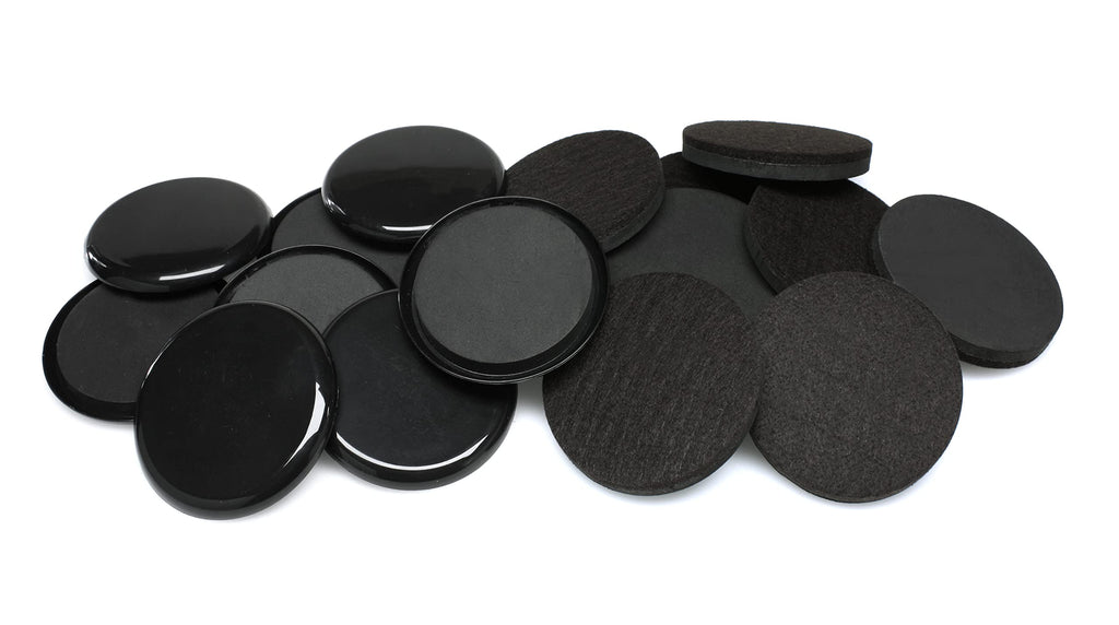 Slipstick GorillaSliders Premium 89mm Furniture Sliders for All Floor Surfaces (16 Piece Moving Kit) Reusable 3.5” Round Furniture Movers for Sliding Furniture on Hardwood & Carpet, Black