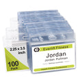 Fushing 100Pcs 100 x 85mm/ 3.9" x 3.3" Clear Plastic Horizontal Name Tag Badge ID Card Holders