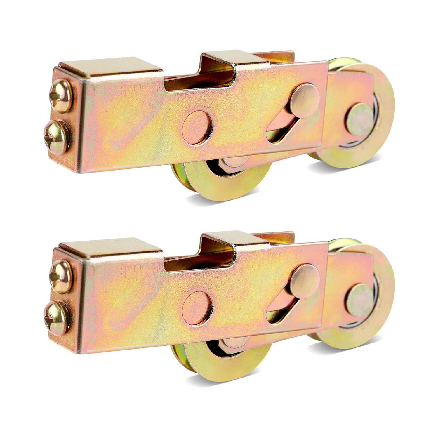 2pcs 1-1/4 Inch Sliding Patio Door Rollers, Sliding Door Tandem Roller Assembly Sliding Glass Door Wheels Replacement Hardware for Screen Doors, Gates, Windows