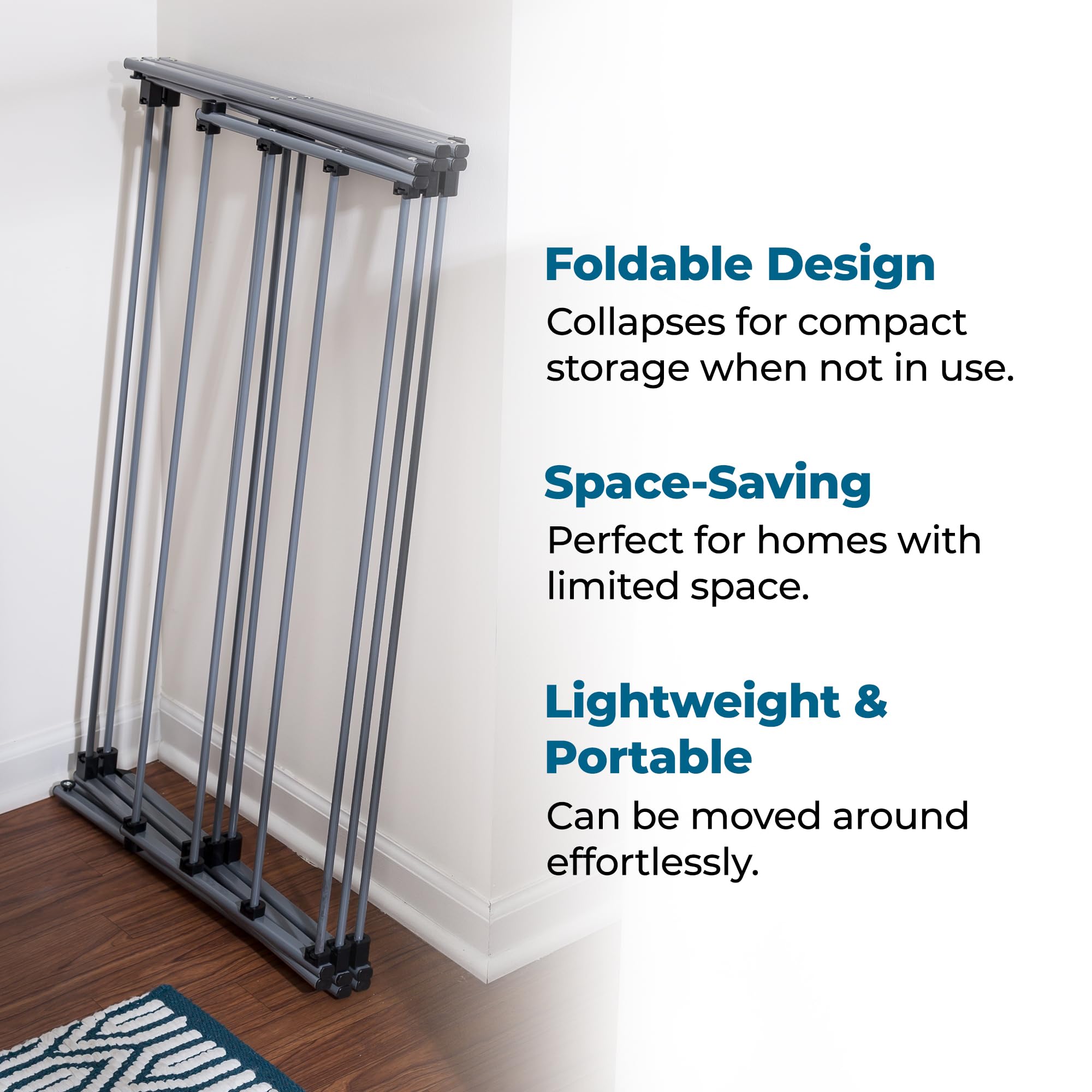 Honey-Can-Do Oversize Collapsible Clothes Drying Rack DRY-09066 Silver, 50 lbs