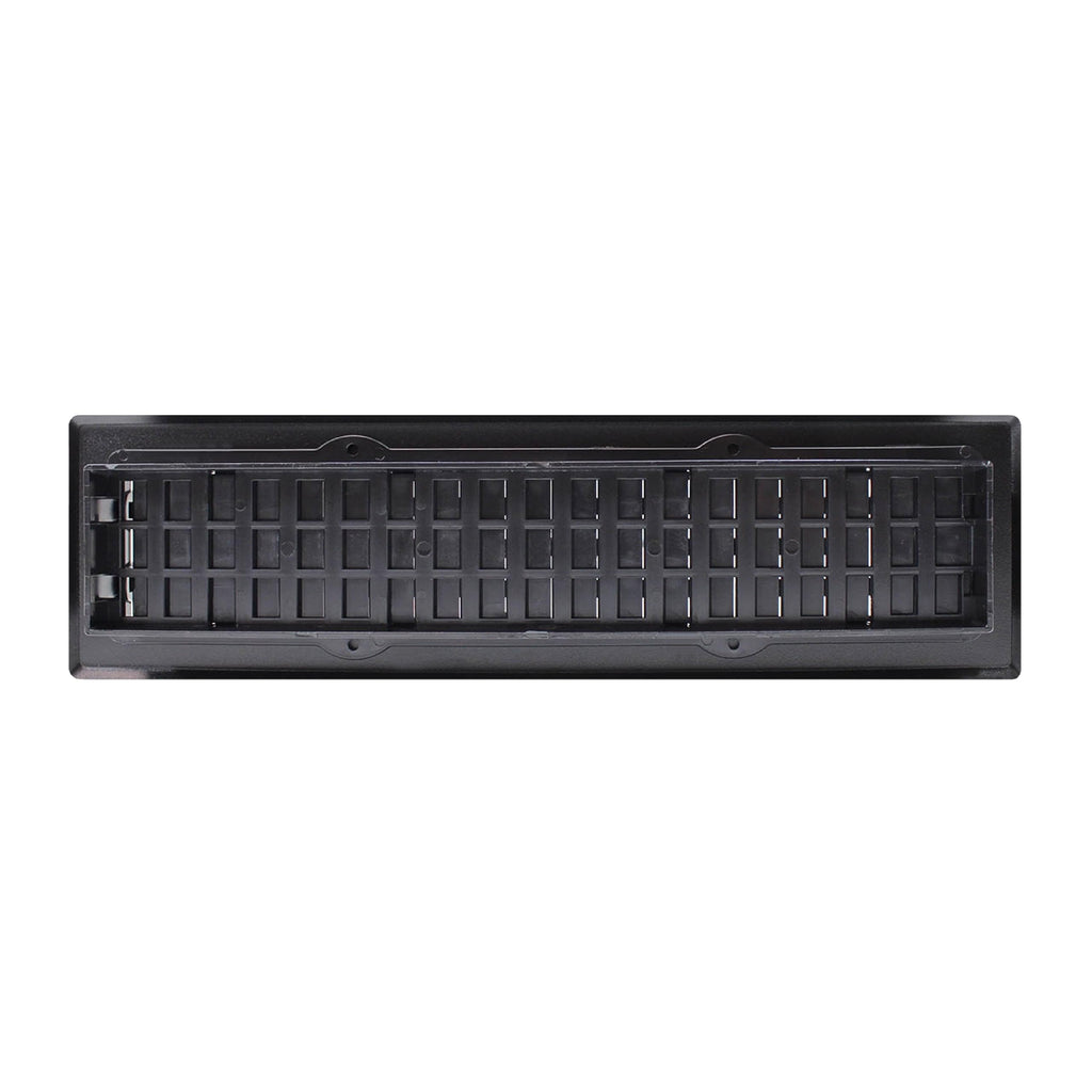 Decor Grates AJH212-BLK Oriental Floor Register, 2x12 Inches, Textured Black