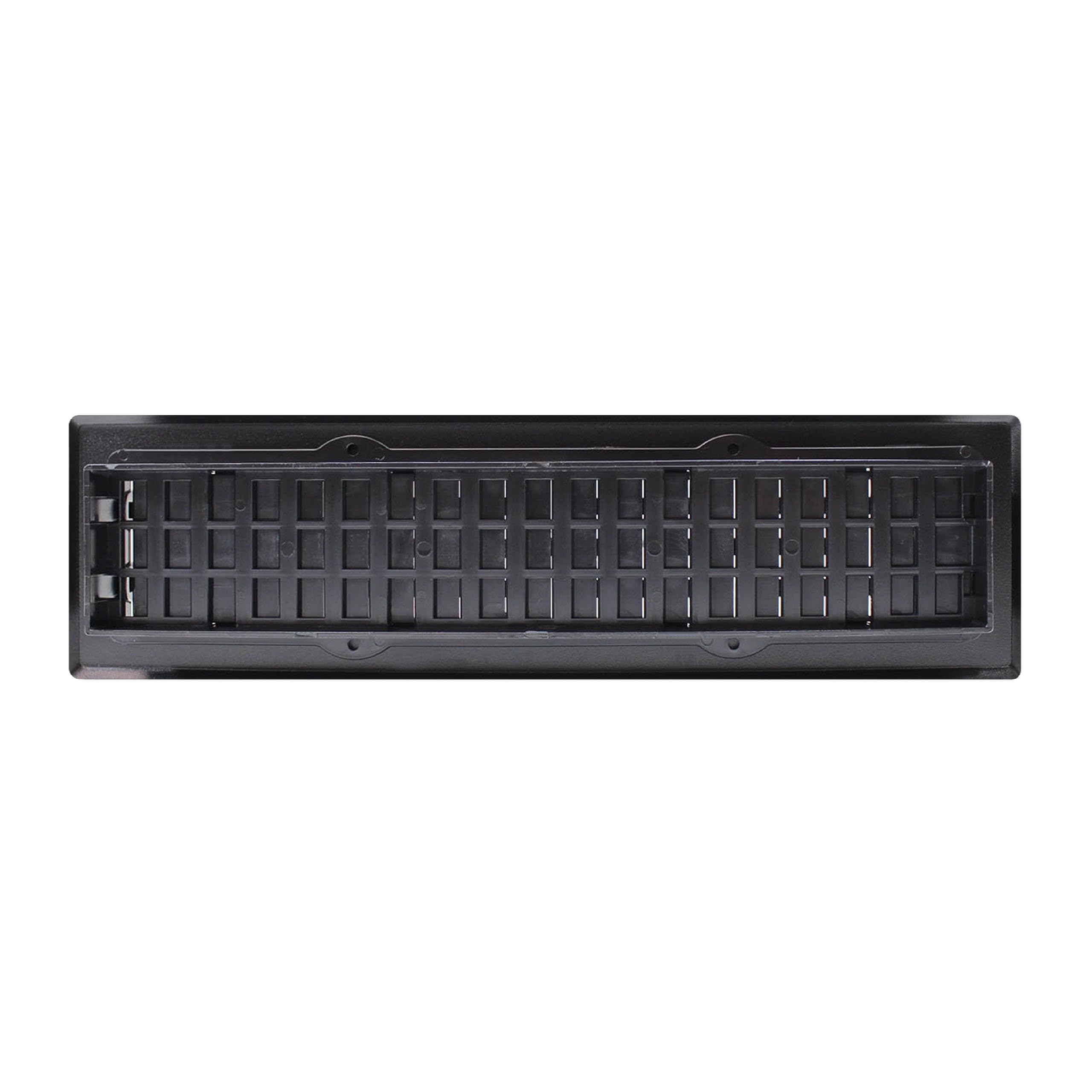 Decor Grates AJH212-BLK Oriental Floor Register, 2x12 Inches, Textured Black