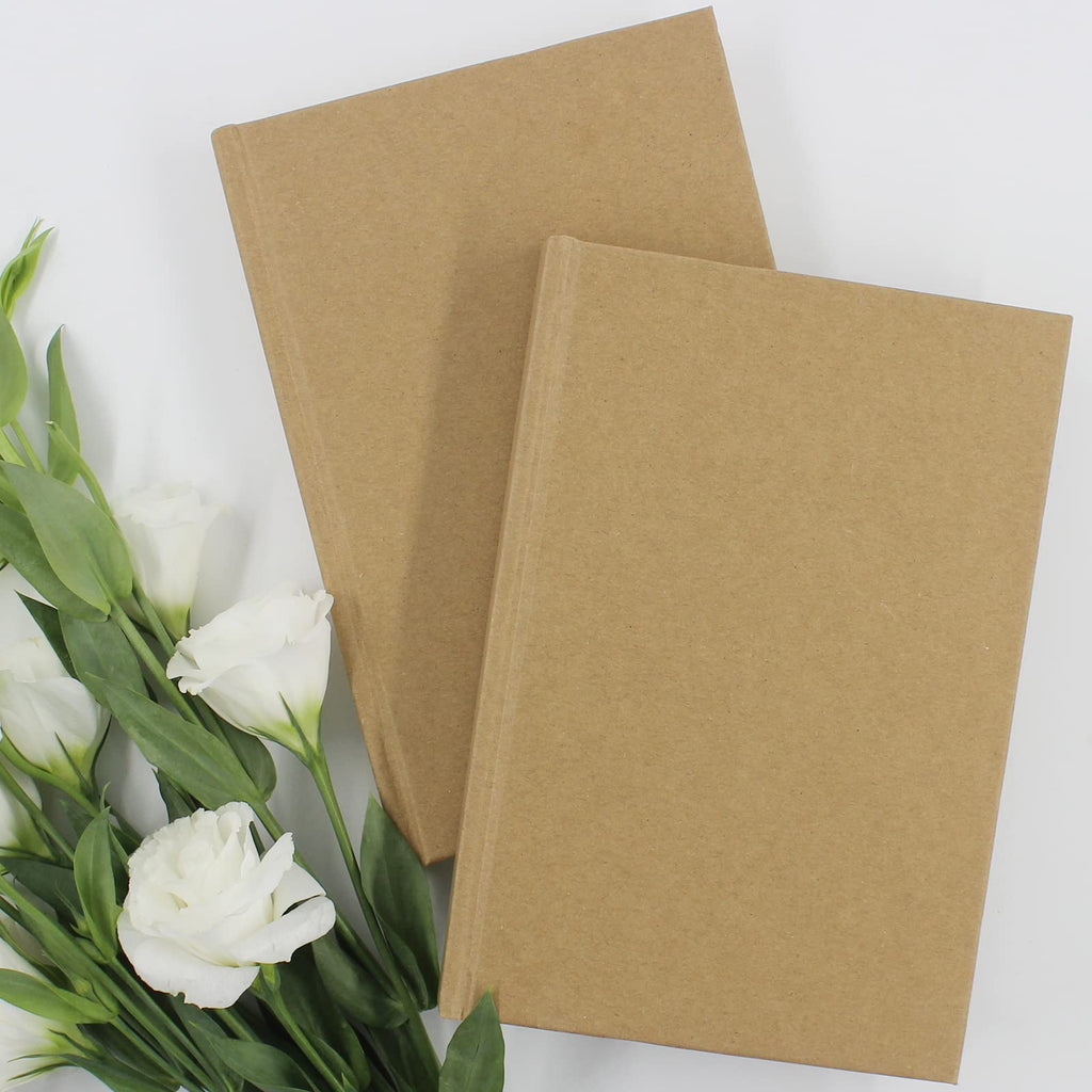 3 Pack A5 Blank Notebook Journal Bulk, Hardcover Notebook Journal A5 Size（5.5"x 8.2"), Hardback Notebooks for Travelers, Students, Office by zmybcpack (120 Sheets/240 pages, 100gsm Paper)