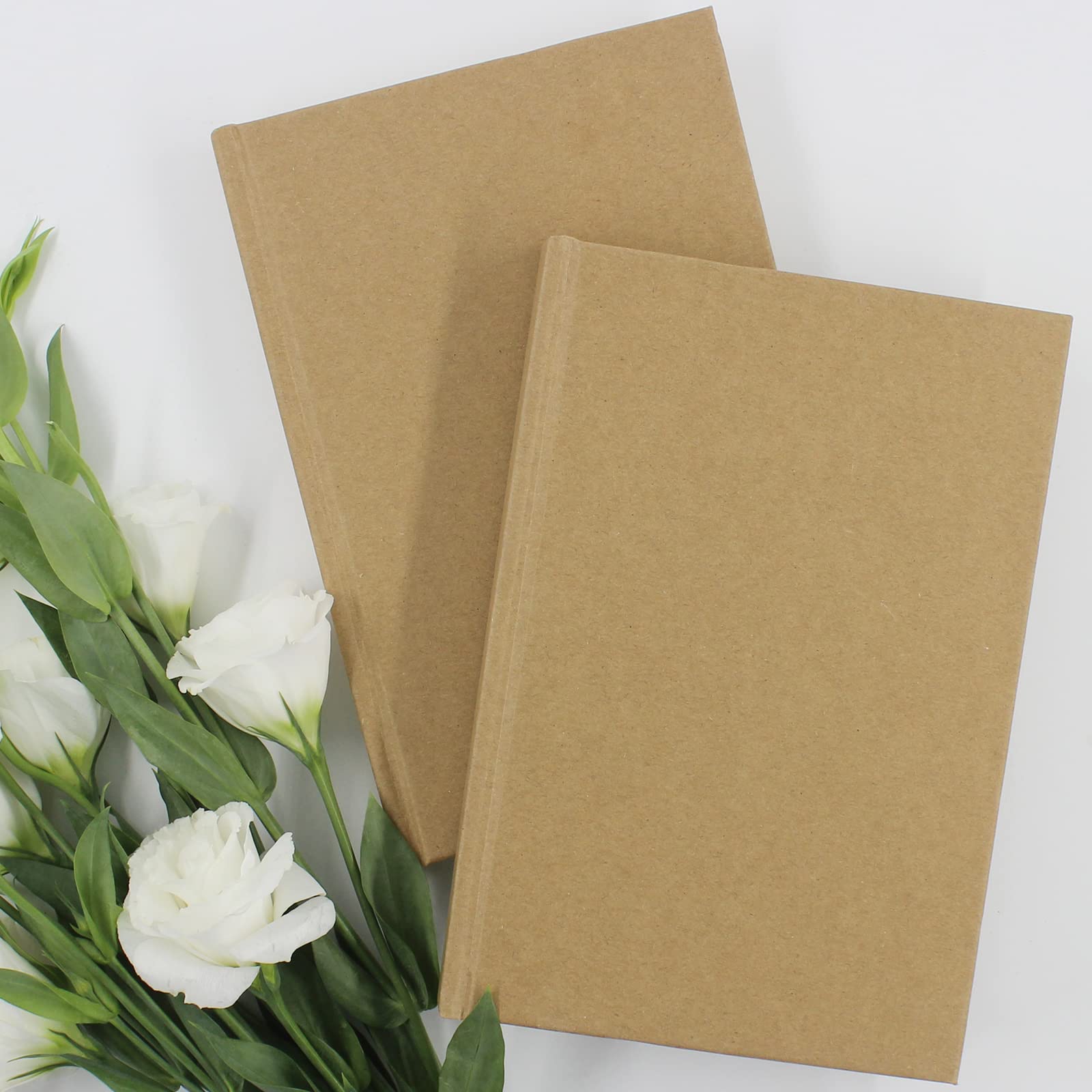 3 Pack A5 Blank Notebook Journal Bulk, Hardcover Notebook Journal A5 Size（5.5"x 8.2"), Hardback Notebooks for Travelers, Students, Office by zmybcpack (120 Sheets/240 pages, 100gsm Paper)