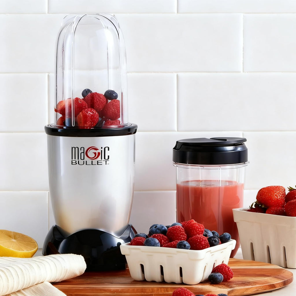 MB1001 16OZ Replacement Cups with Lids Compatible with Magic Bullet 250W Blenders Juicer with Brush 3 Packs