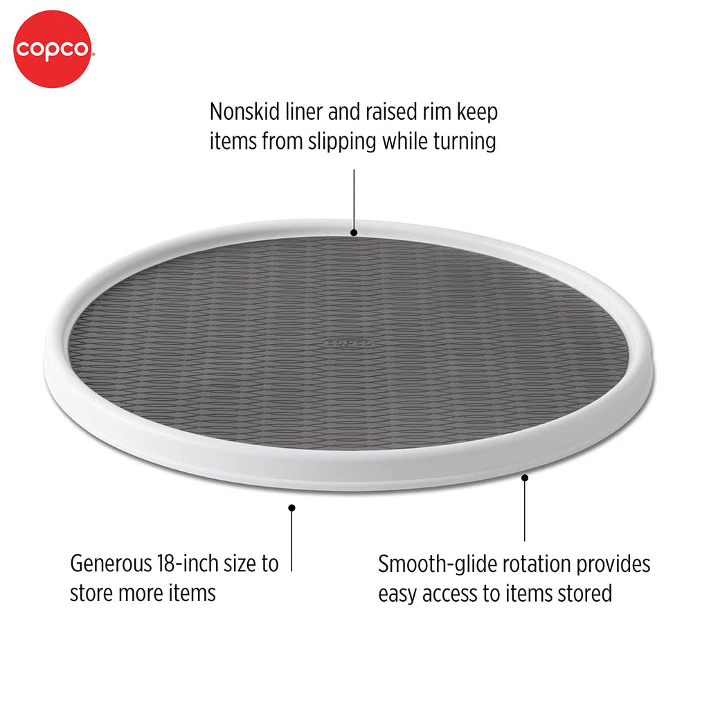 Copco 2555-0186 Non-Skid Cabinet Turntable, 18-Inch