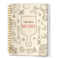 LuBudingJoy Blank Recipe Notebook to Write in Your Own Recipes, Full Page Sprial Hardcover Personal Recipe Organise, Recipe Journal(Wood Color)