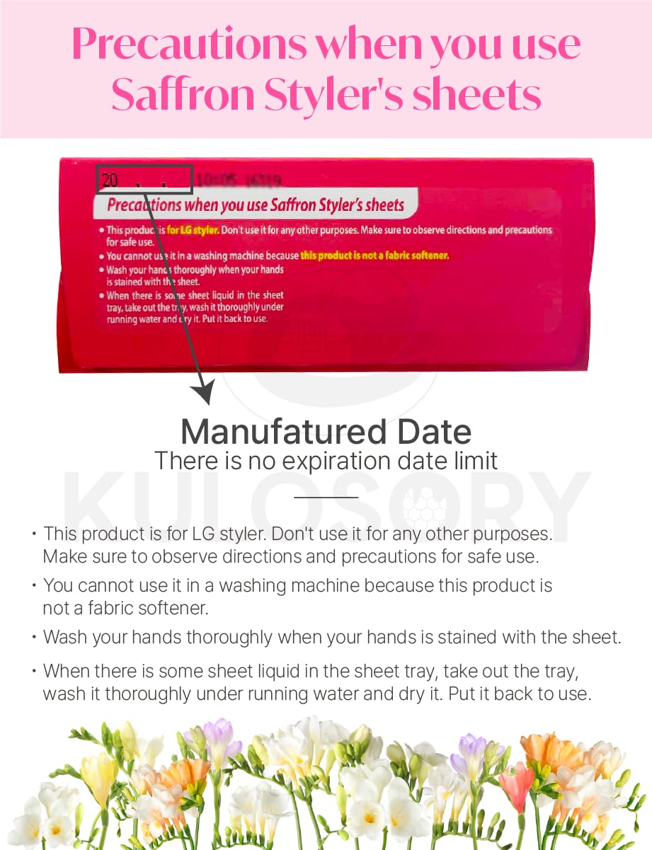 KULOSORY LG Styler Sheets 20 Sheets (Freesia + Lime basil)
