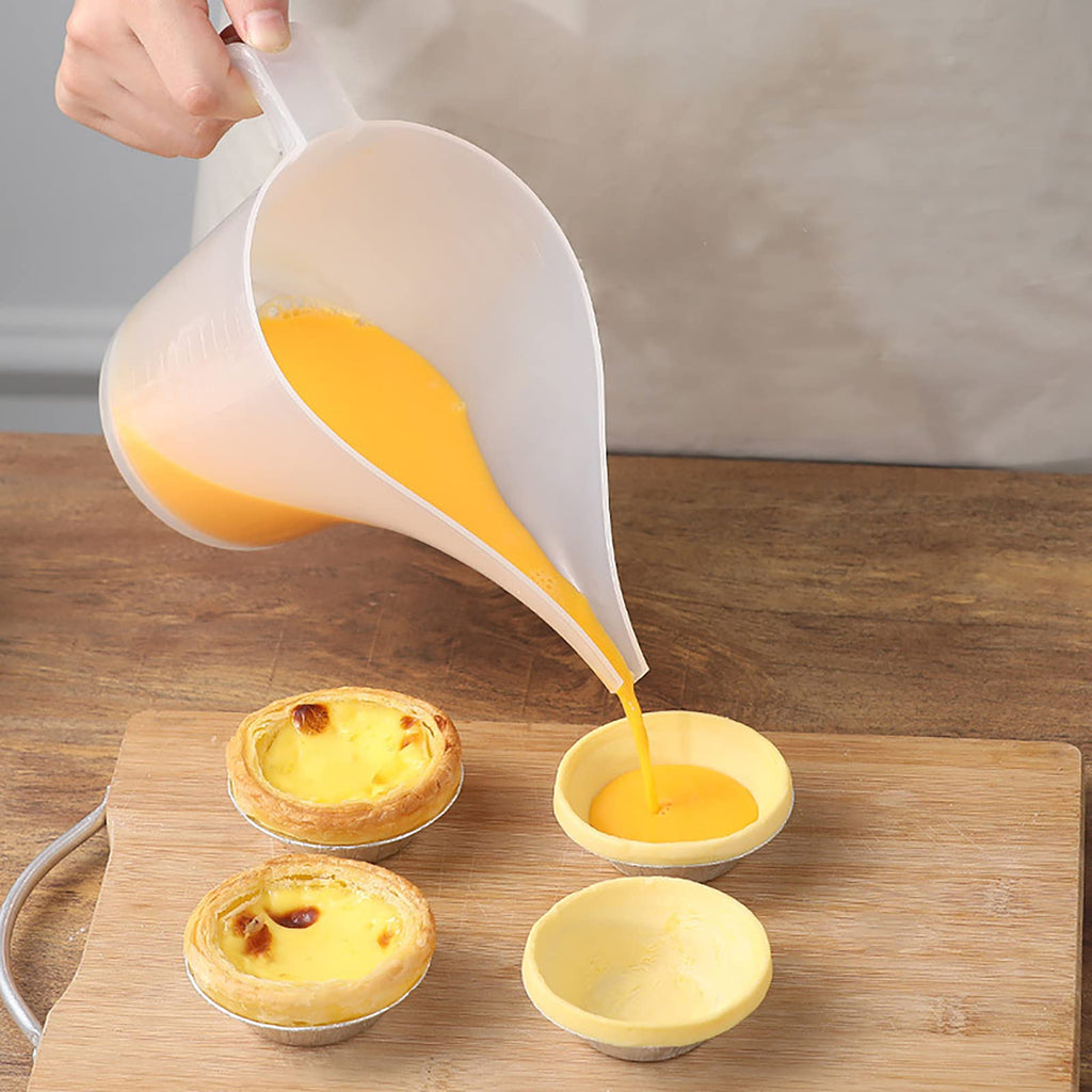 WUWEOT 12 Pack Measuring Funnel Pitcher, 33OZ (1000ml) Easy Pour Measuring Cup with Long Spout for Soap Cakes Making, Filling Muffin Pans, Bakeware Molds, Oils, Fluids