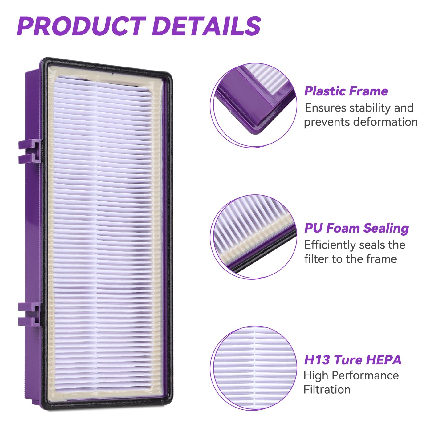 HAPF300AP Filter Compatible with Holmes AER1 HAPF300AP-U4 and Bionaire Air Filters: 3 HEPA + 9 Carbon Booster Filters £¨Purple)