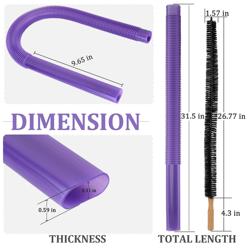Fullclean Dryer Vent Cleaner Kit for Dyson Gen 5 V15 V12 V11 V10 V8 V7 Detect Absolute Cyclone Outsize Slim Vacuum Cleaner Nozzle Crevice Flexible Dryer Lint Removal Tool Attachments