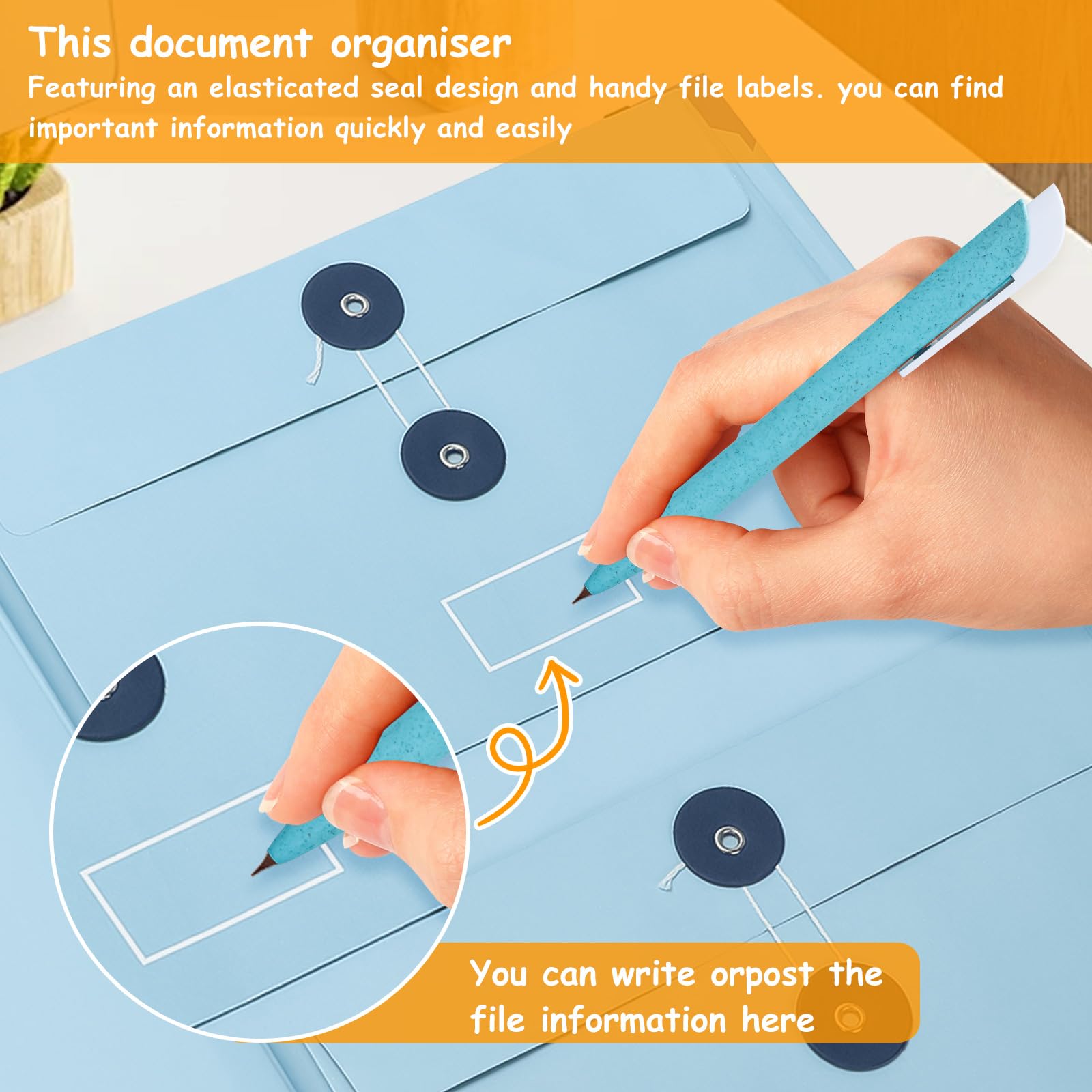 If i Die Binder - Veleron Life Organizer,Important Document Organizer,in Case I Die Document Folder,Document Organizer Folio with Pockets File Home School Office Supplies (Blue)