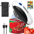 YARRAMATE Electric Can Opener, One Touch Rechargeable Automatic Can Openers for Kitchen Fits All Cans Sizes - Smooth Edge, Hands-Free for Seniors | with Storage Bag, Portable for Travel