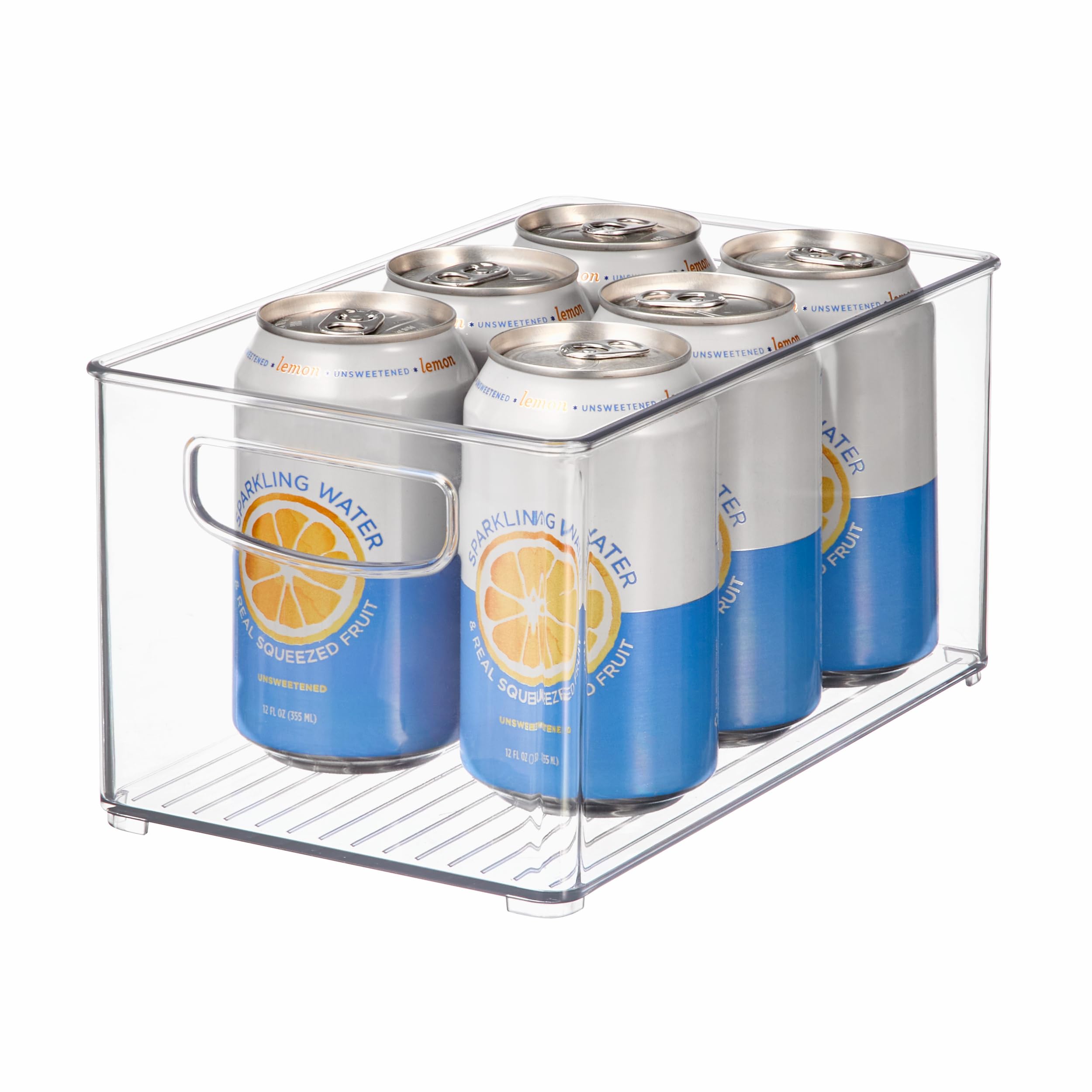 iDesign Plastic Storage Organizer Bin with Handles for Kitchen, Fridge, Freezer, Pantry, and Cabinet Organization, BPA-Free, Large