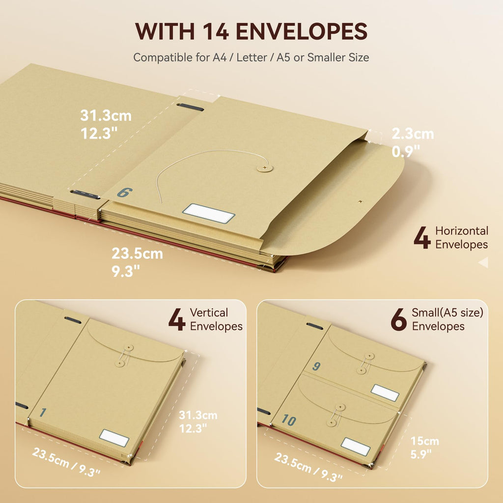 ABC life Important Document Organizer, Customized Expanding File Folder with for Important Papers, Letters, Birth Certificates, Emergency Binder, Photos, Passports, Oil-Painted Vase