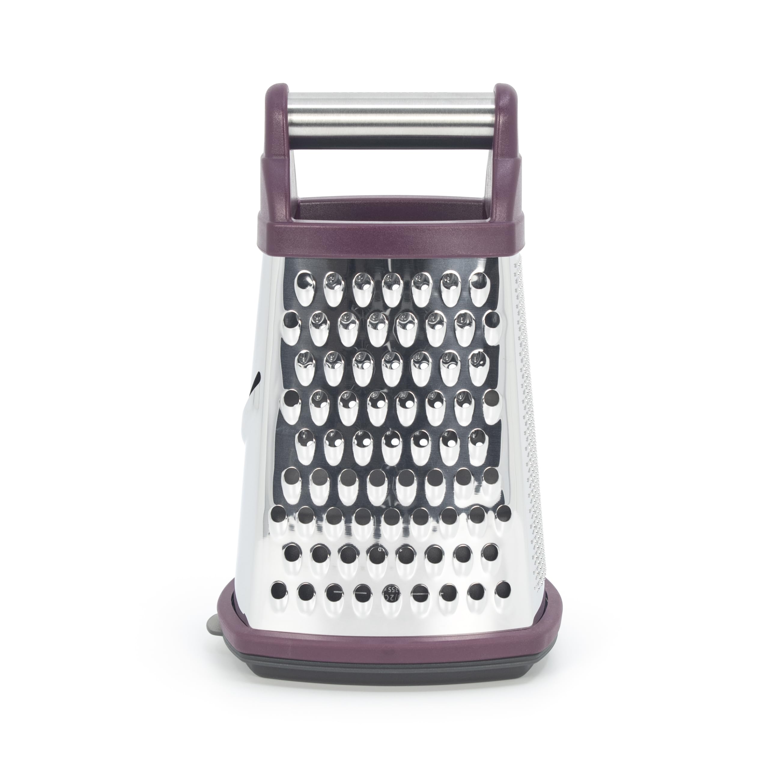 KitchenAid - Gourmet Grater, 4-Sided Stainless Steel Box Grater with Detachable Storage Container, Easy to Grate, Slice, & Shred (Beetroot)