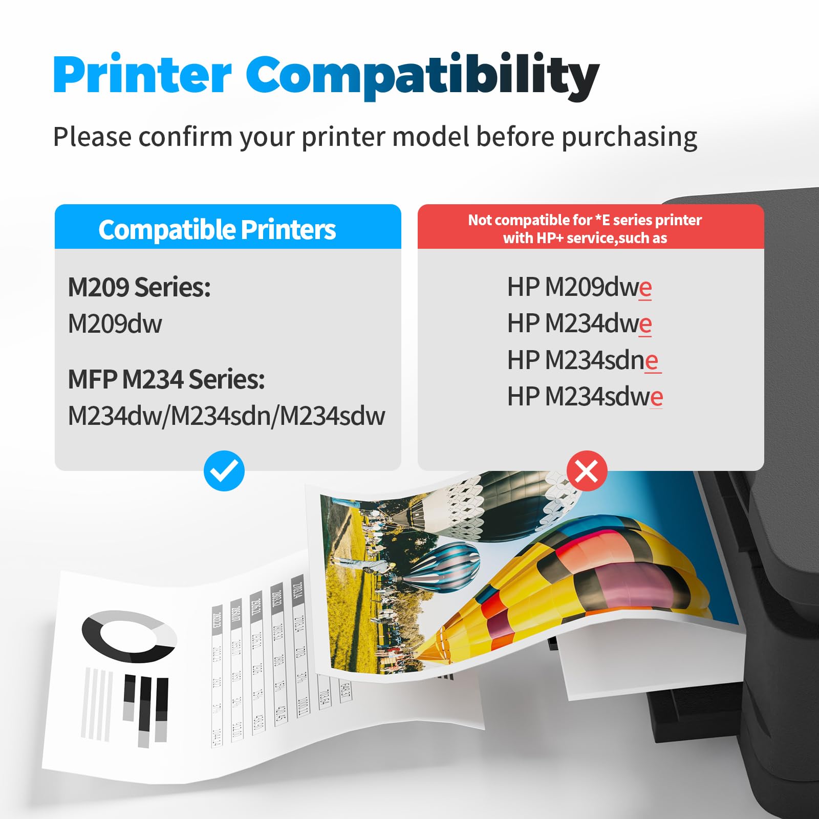 BAIINK 134X Toner Cartridge (with Chip) Compatible for HP 134X W1340X 134A W1340A Toner Cartridges Work for M209dw M209d M234dw M234sdn M234sdw Printer