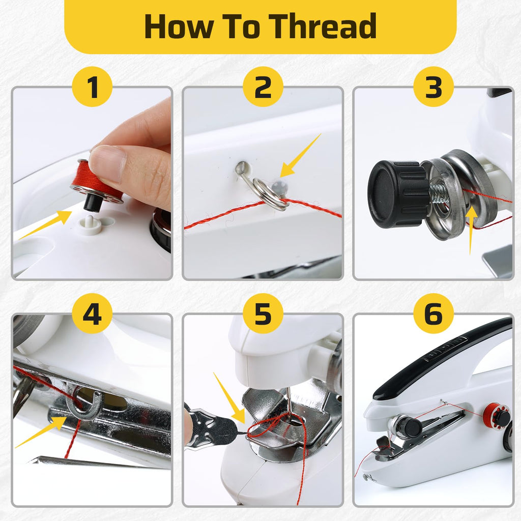 Handheld Sewing Machine, Portable Dual Speed Hand Sewing Machine for Beginners, Adults, DIY, Home, Travel
