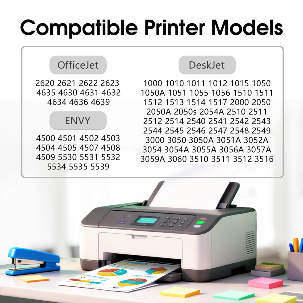NOINK 61XL Ink Cartridges High Yield Replacement for HP 61XL, Compatible with HP Envy 4500 5530 Deskjet 1000 1512 2540 2542 3510 3050 3050A 4630 5530, 2Pack, 2 Black