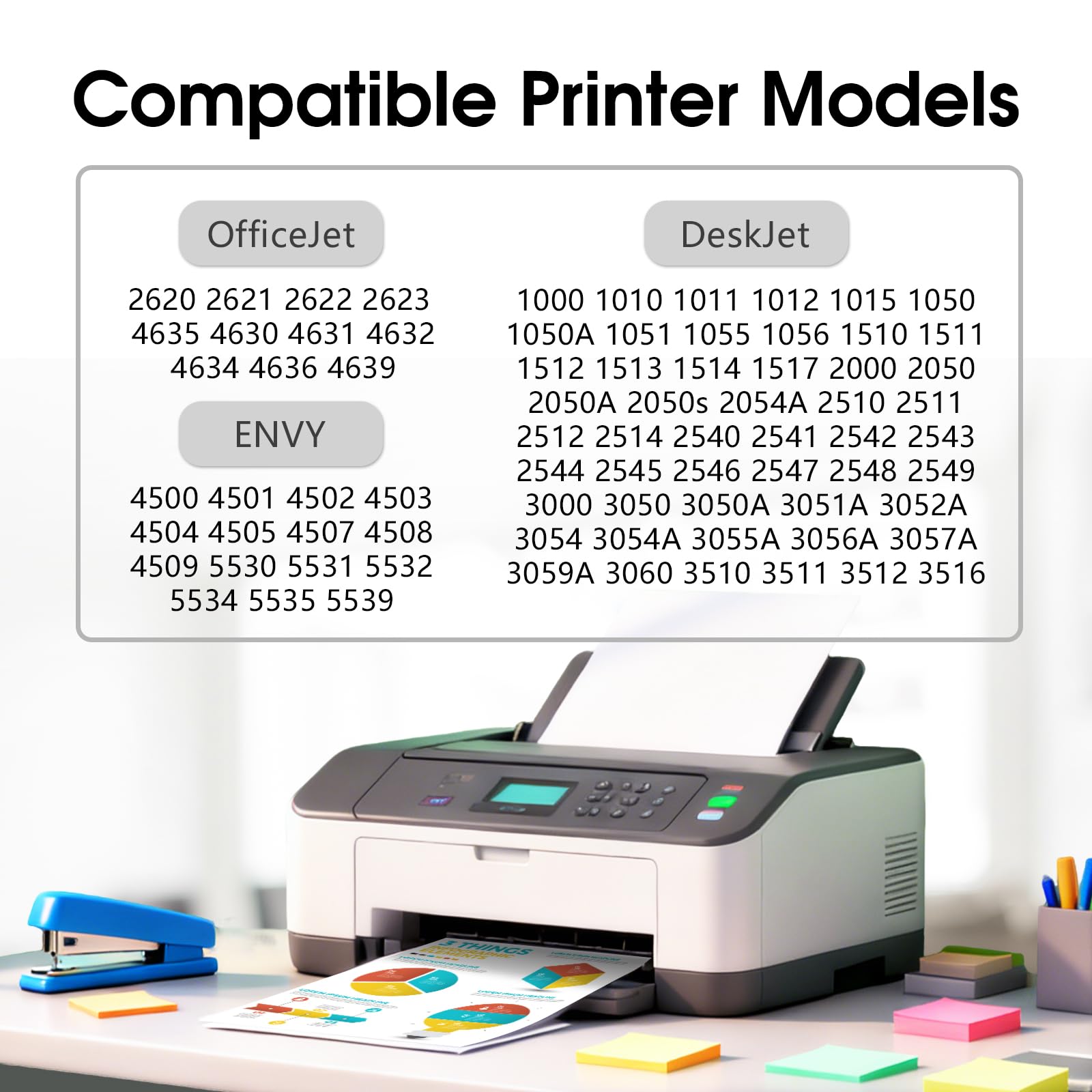 NOINK 61XL Ink Cartridges High Yield Replacement for HP 61XL, Compatible with HP Envy 4500 5530 Deskjet 1000 1512 2540 2542 3510 3050 3050A 4630 5530, 2Pack, 2 Black