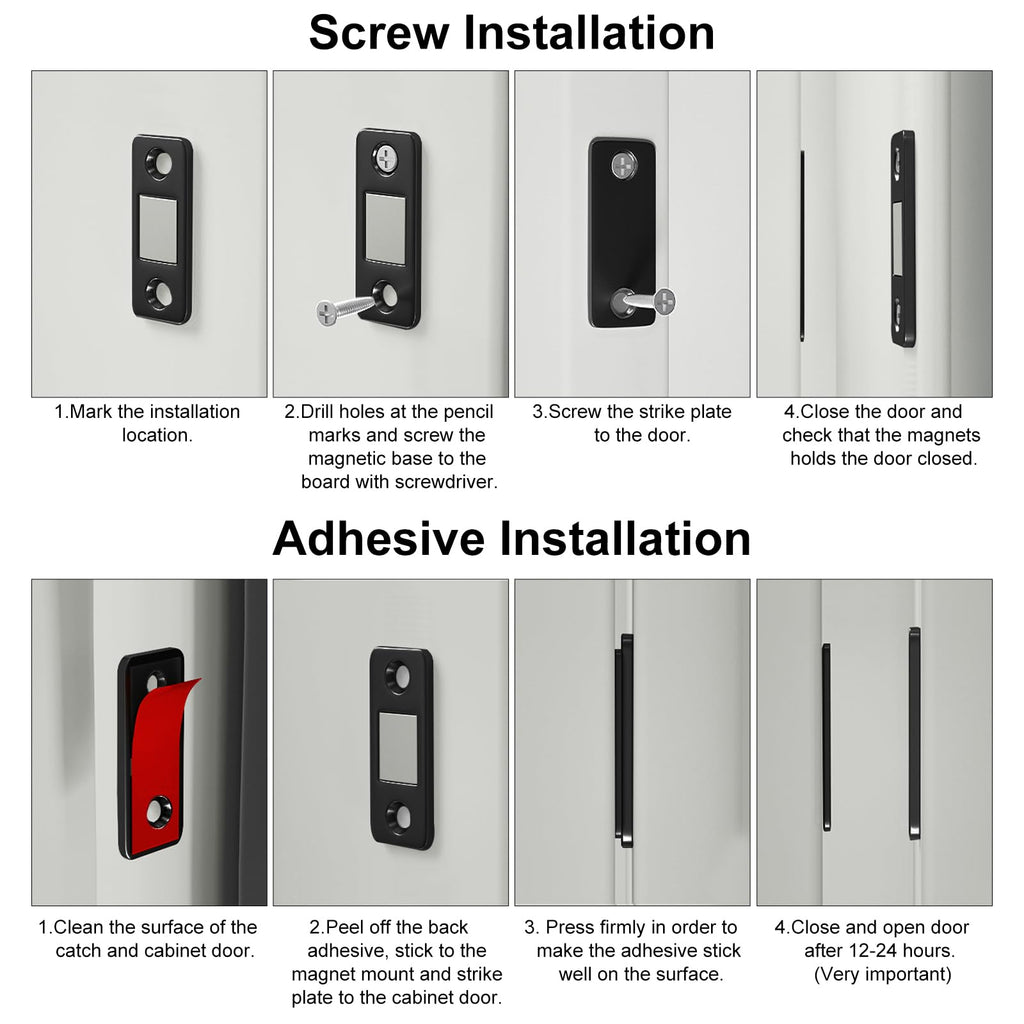 Jiayi Cabinet Magnetic Catch 8 Pack Ultra Thin Cabinet Door Magnets Stick on Drawer Magnets Cabinet Latch Magnetic Closures for Cabinets Kitchen Closet Door Closing Magnetic Door Catch Closer
