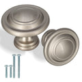 Hyneesun (2 Pack Bifold-Door knob 1-3/4" (44mm) Diameter Large Closet-Door knobs/Bifold-Door knobs (matt Nickel)