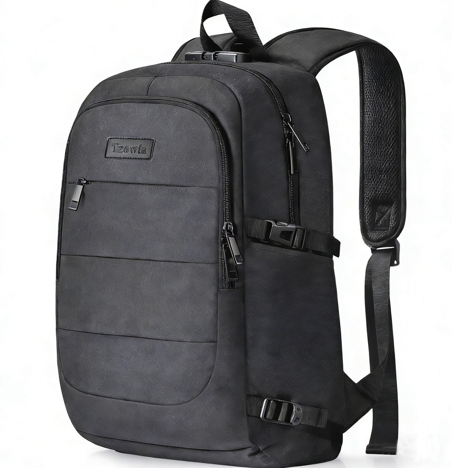 Tzowla Laptop Backpack Anti-Theft Water Resistant Bag with USB Charging Port and Lock 15.6 Inch Computer Business Travel Backpacks for Women Men College School Student Gift,Bookbag Casual Daypack