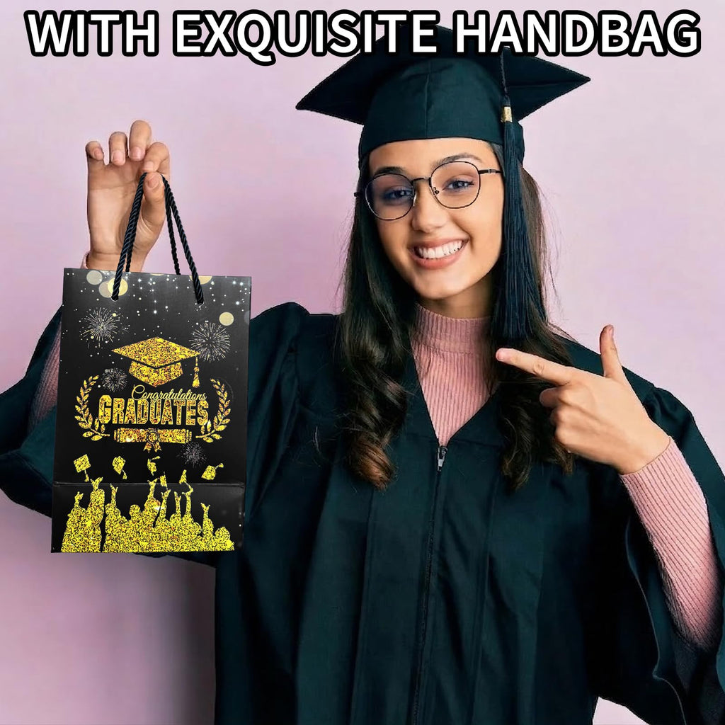 Graduation Surprise Explosion Gift Box, Funny Pop Up Cash from Money Case for Her Him Preschool High School College, DIY Novelty Luxury Folding Bouncing Money Boxes for Class of 2026 (Black)