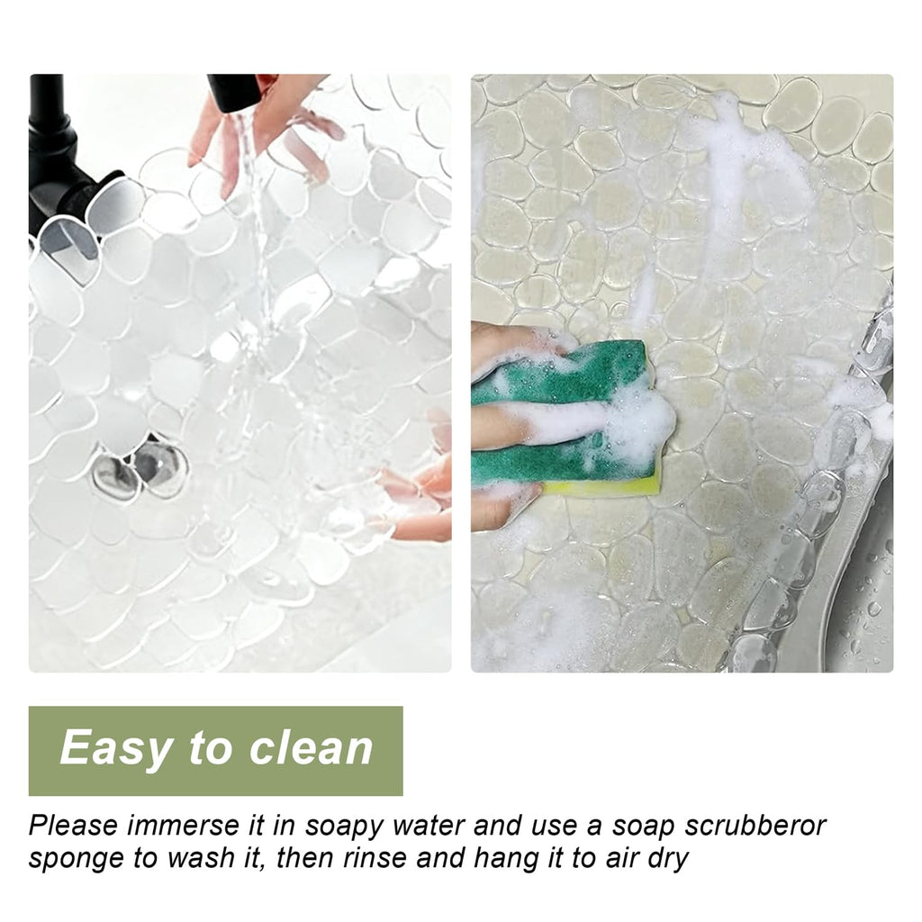 2 PCS Pebble Kitchen Sink Mats - PVC Sink Protector Stainless Steel or Porcelain - Protector for Bottom of Kitchen Sink, 15.8 x 11.8 inches