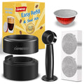 CAPMESSO Reusable Vertuo Pod Refill Kit, 2024 Newest Design for Faster Seal Reusable Nespresso Vertuo Pods with Fill & Press Brush,100pcs Aluminum Foil Lids for Refillable Nespresso Pods Vertuo