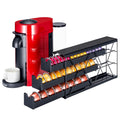 FlagShip 3-Tier Nespresso Pod Holder & Vertuo Coffee Capsule Organizer - Black Metal Space-Saving Storage Holds 30+ Pods Fits Vertuo Pod