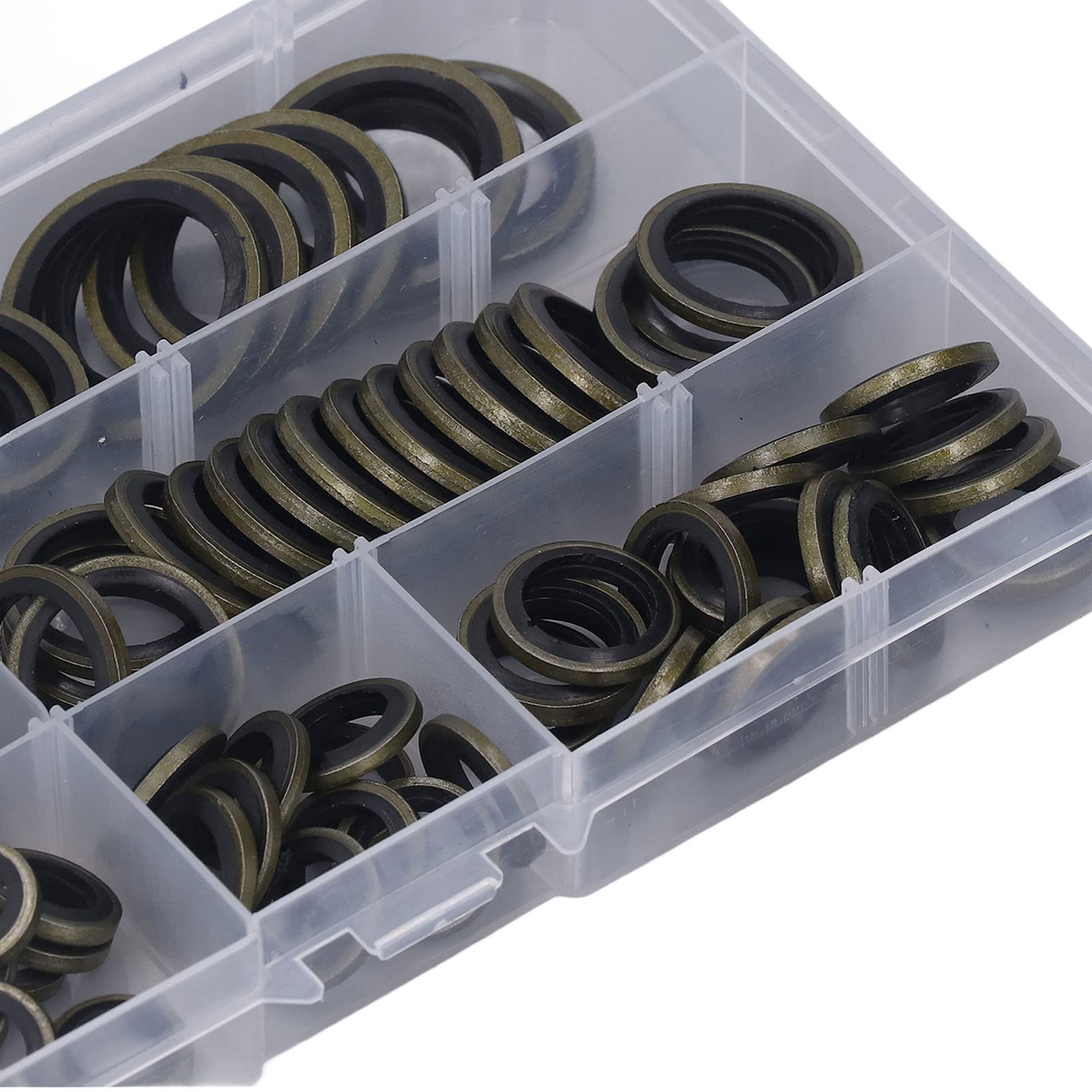 110 Pcs 8 Sizes Oil Seal Washer Automotive Drain Plug Gaskets Oil Crush Washers M6 M8 M10 M12 M14 M16 M18 M20