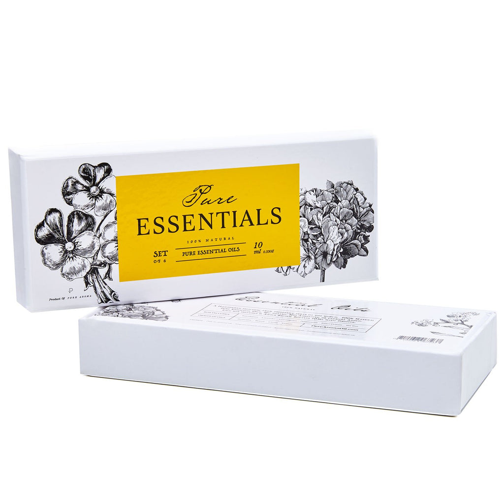 Essential Oils by Pure Essentials 100% Pure Oils kit- Top 6 Aromatherapy Oils Gift Set-6 Pack, 10Ml