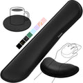 Gimars Upgrade Enlarge Silky Gel Memory Foam Keyboard Wrist Rest, Wrist Rest for Computer Keyboard, Ergonomic Design for Typing Pain Relief, Mousepad Rests, Wrist Support for Office, Gaming, Black