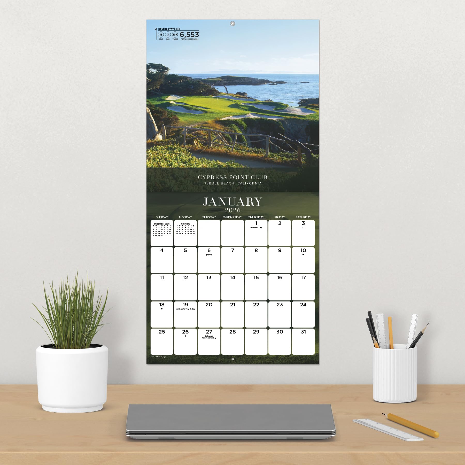 2026 Sports Illustrated Golf Courses Wall Calendar