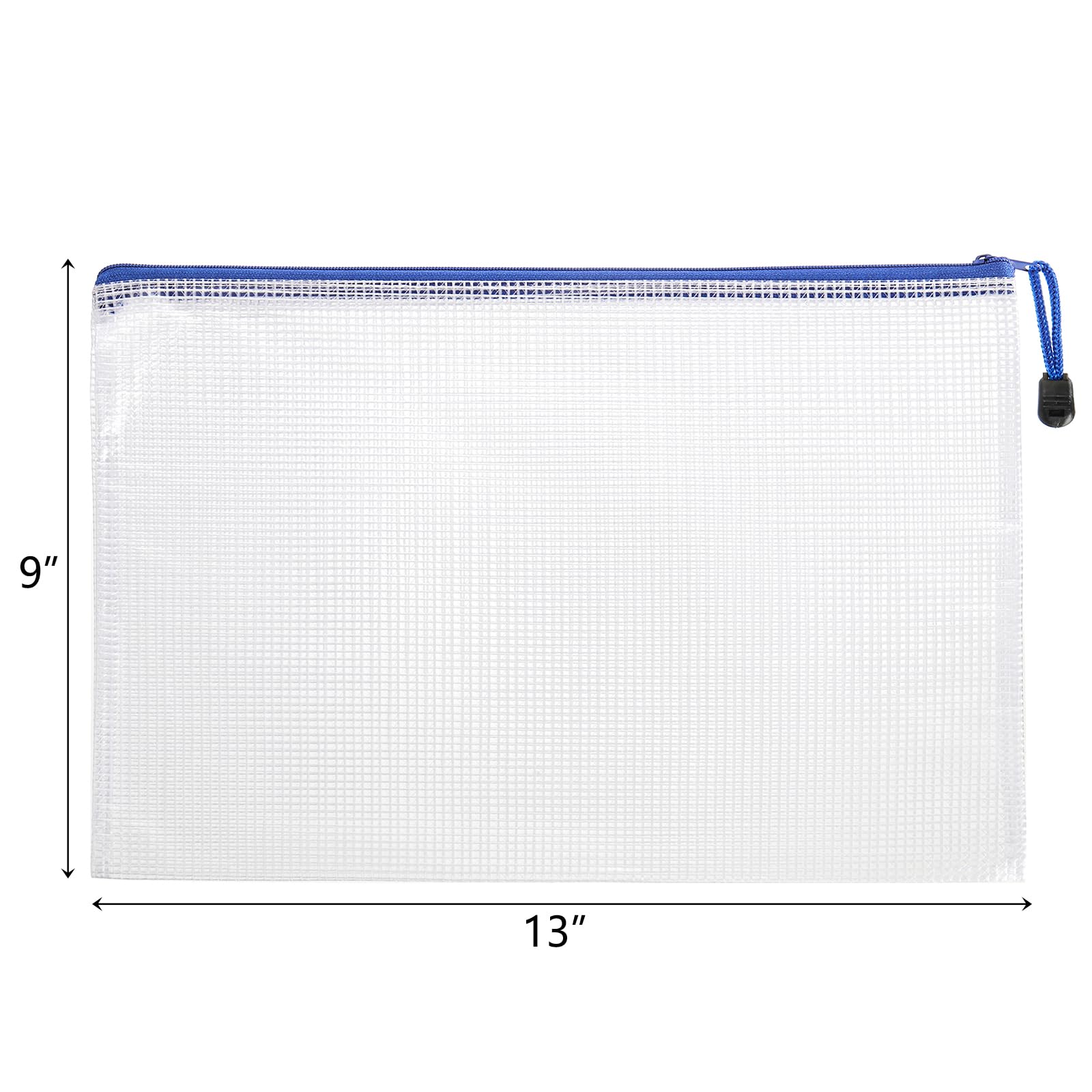 Hedume 36 Pcs Mesh Zipper Pouch Bags, Letter Size A4 Size Mesh Bags with Zipper, 6 Colors Mesh Zipper Pouch Puzzle Bags Waterproof for Organizing, Office Supplies, Puzzles, Travel Accessories